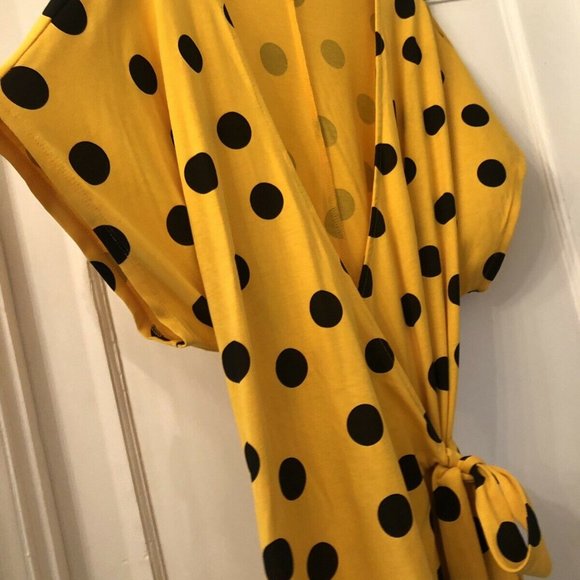 Zara NWOT polka dot wrap dress size small - Picture 7 of 13